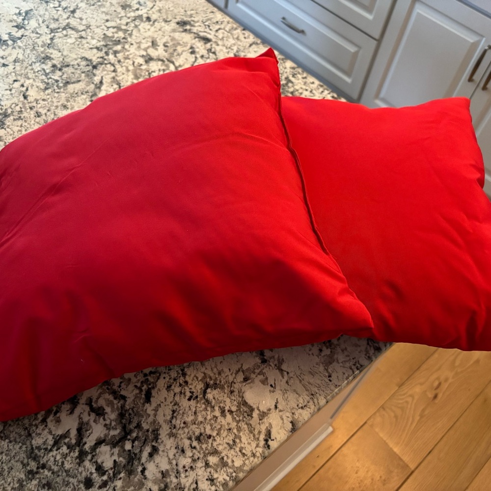 Outdoor Red Pillow Set
